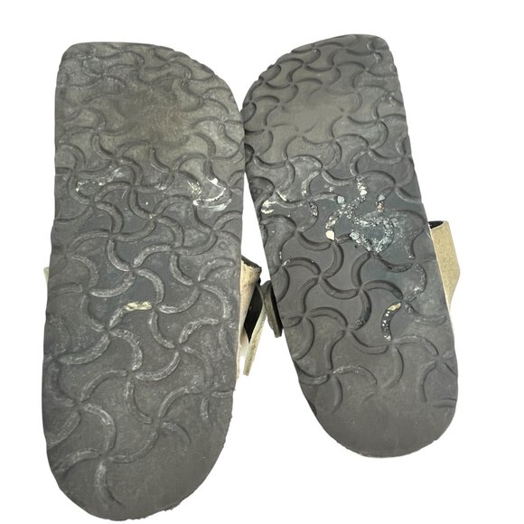 2 PAIR BIRKENSTOCK GIZEH SANDALS SZ 37 BLACK & TAUPE LEATHER SUEDE MADE GERMANY - Picture 8 of 16